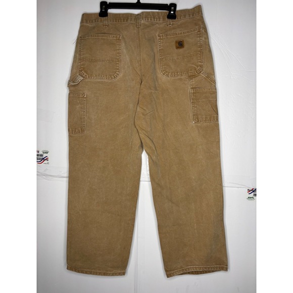 Carhartt Other - Carhartt B11 BRN Mens‎ Brown Washed Duck Canvas Dungaree Carpenter Pants 38x30